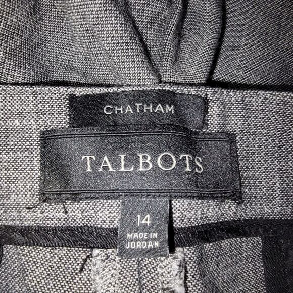 Talbots Chatham Ankle Pants Gray Button-Hem Size 14 - Picture 5 of 7